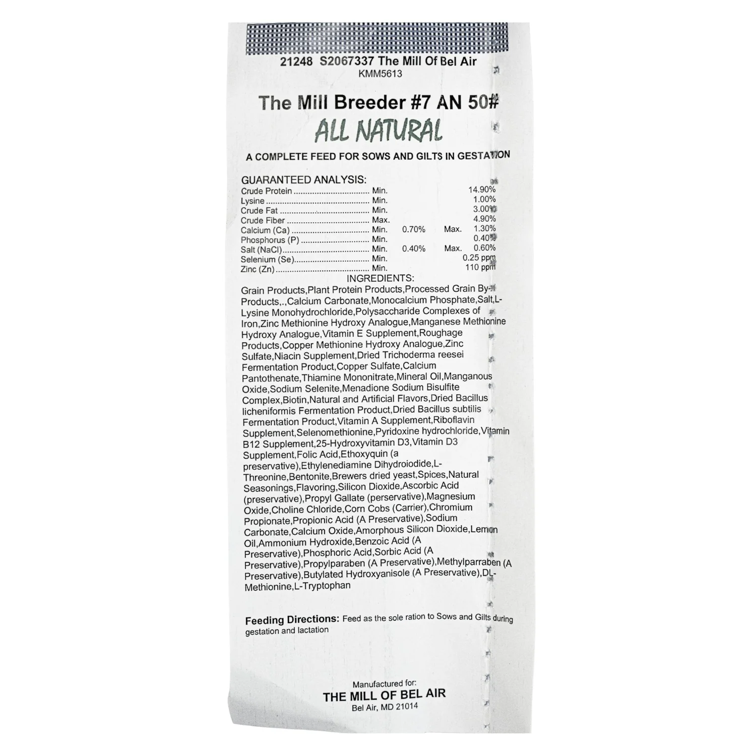 The Mill Breeder #7 Pig Feed, 50 lb - Image 3