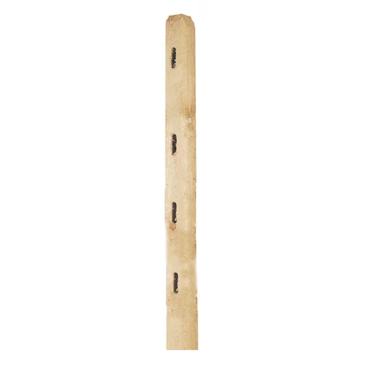 8 ft. Pressure Treated Wood Split Rail 4-Hole Line Post