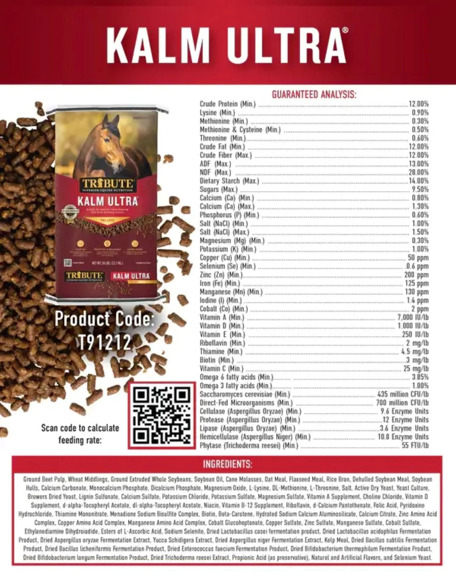 Tribute Kalm Ultra Pelleted Horse Feed - Image 3