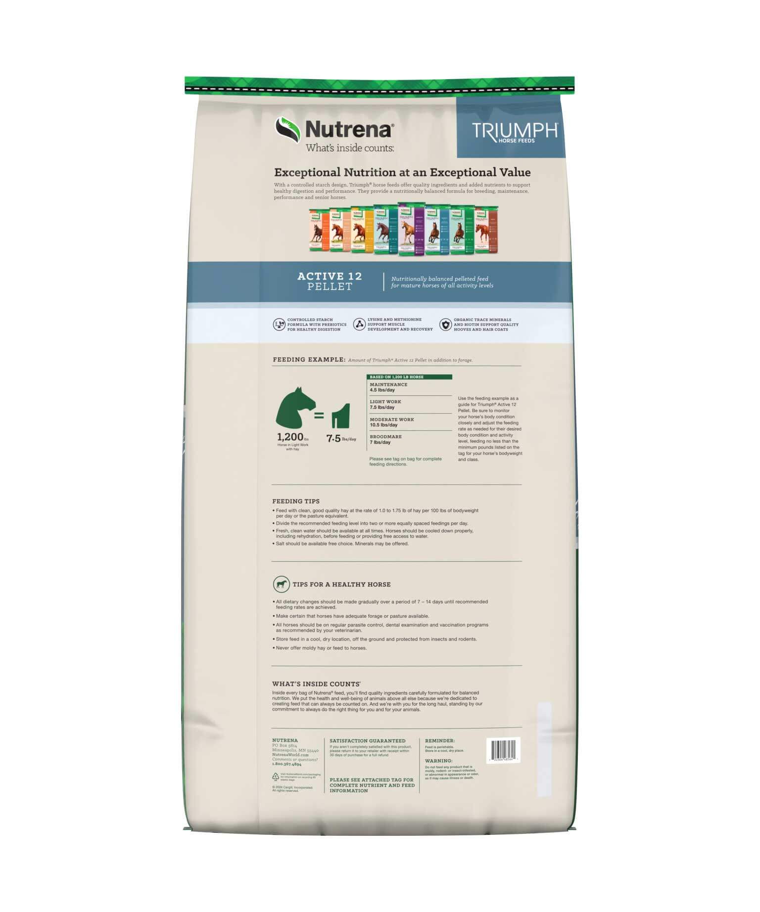 Nutrena Triumph Active 12 Pellet Horse Feed - Image 2