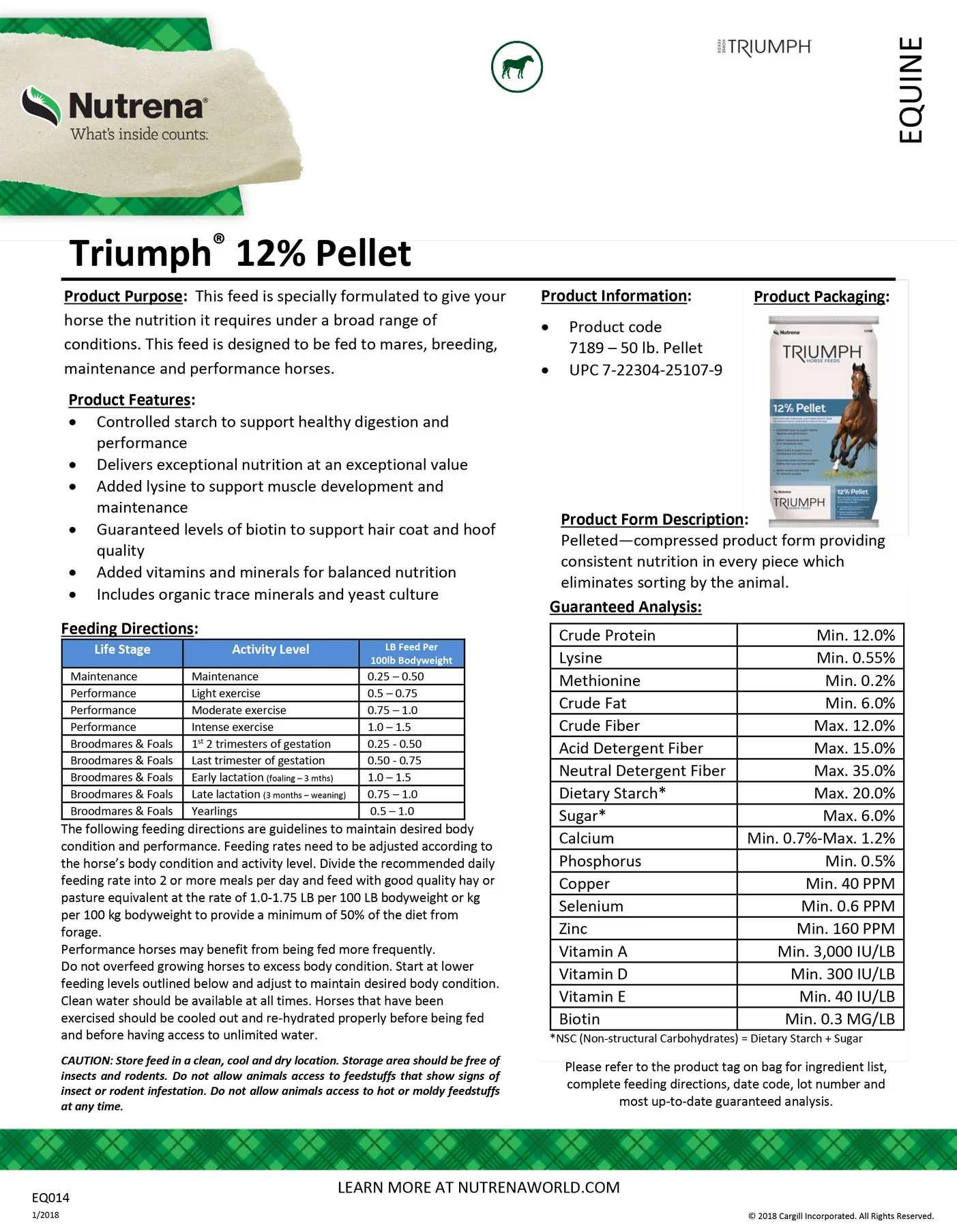 Nutrena Triumph Active 12 Pellet Horse Feed - Image 4