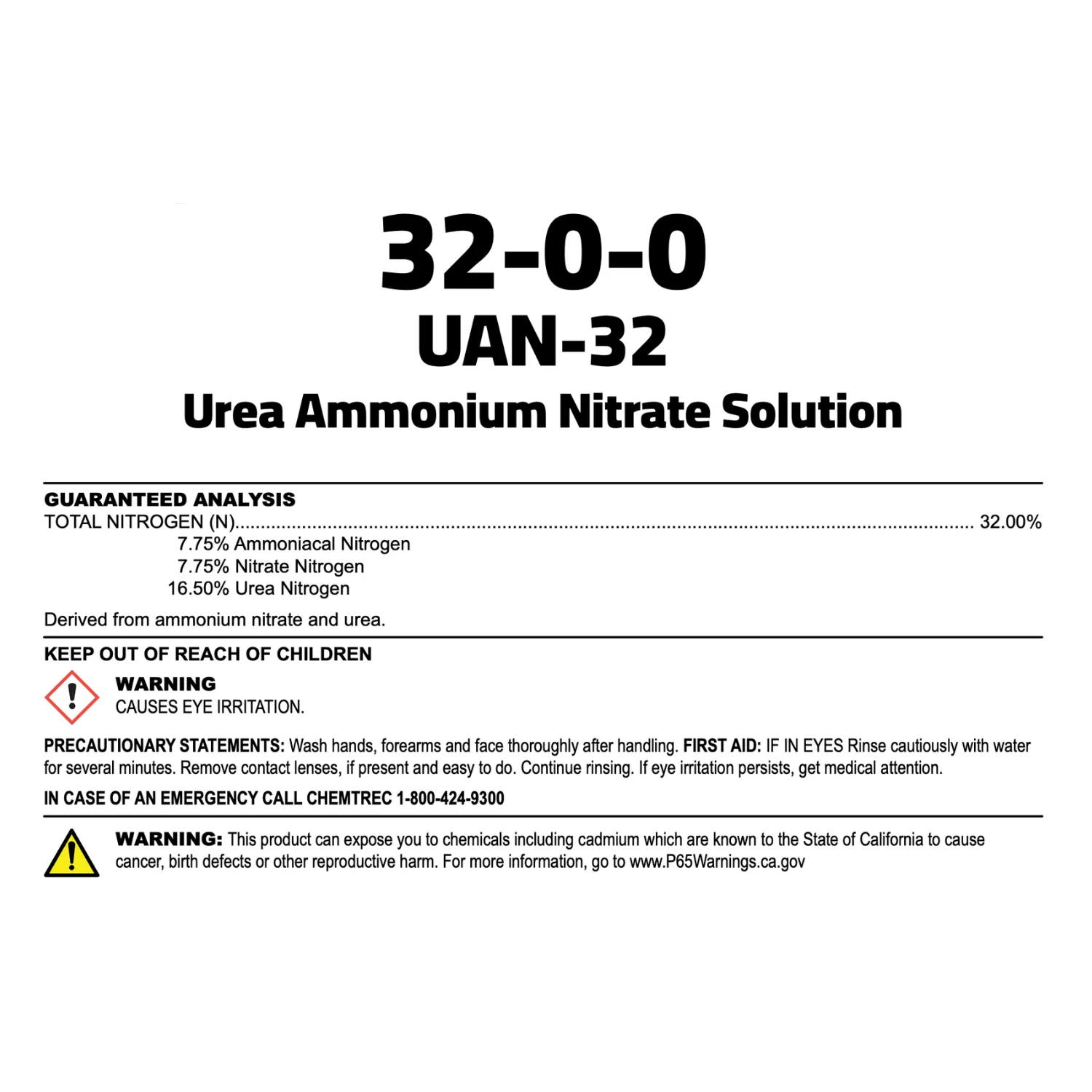 UAN-32-00-00 Urea Ammonium Nitrate Solution - BULK