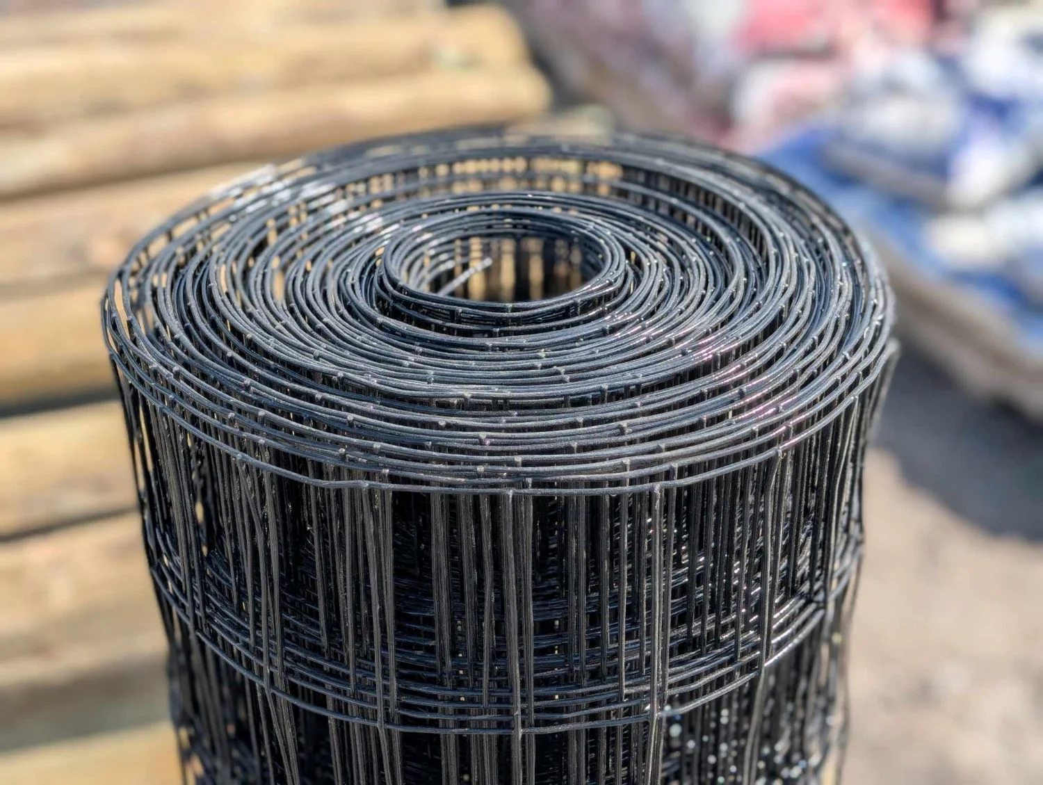 Black 4 ft. x 100 ft. 14-Gauge Vinyl Coated Welded Lawn Wire - Image 3