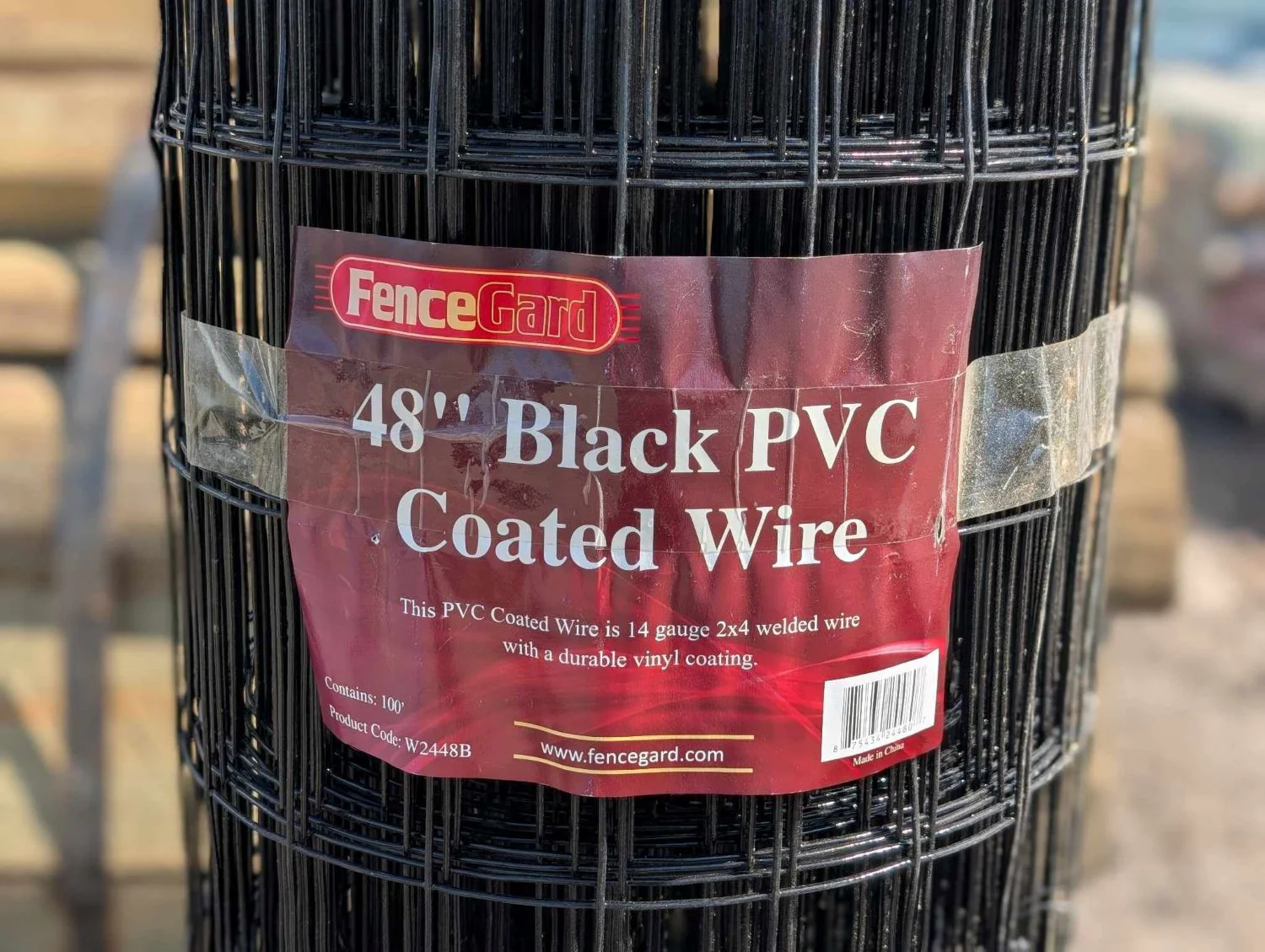 Black 4 ft. x 100 ft. 14-Gauge Vinyl Coated Welded Lawn Wire - Image 4