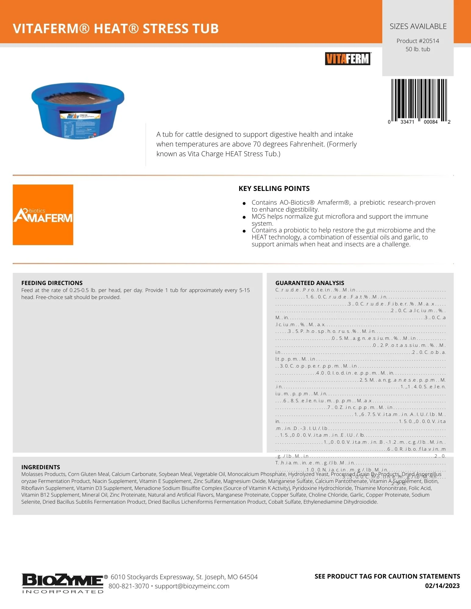 VitaFerm Stress Cattle Tub HEAT - Image 2