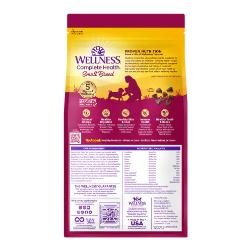 Wellness Complete Health Small Breed Turkey & Oatmeal Recipe Dry Dog Food -12 lb - Image 2