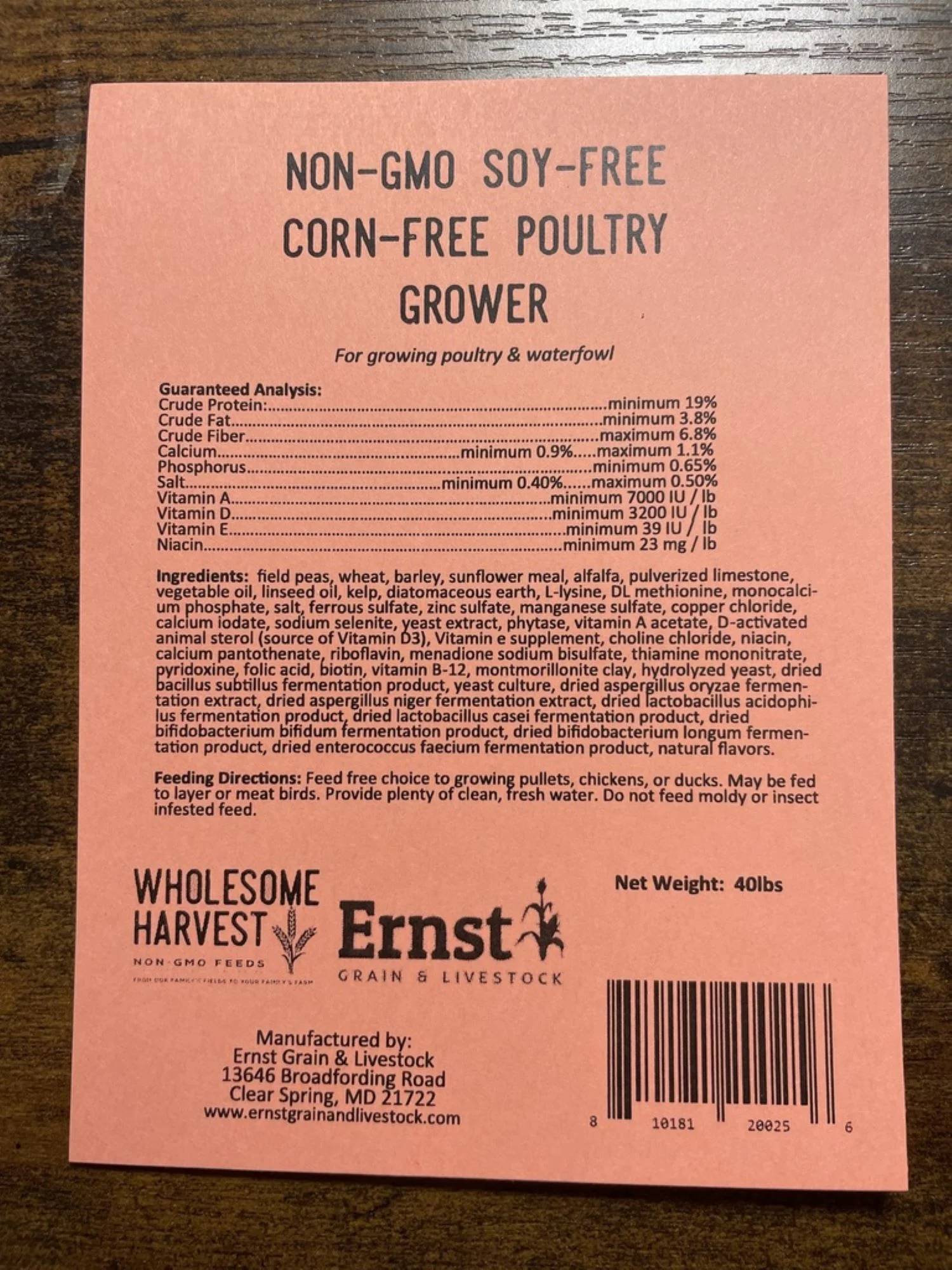 Wholesome Harvest Soy Free Corn Free Pastured Poultry Grower Feed - Image 2