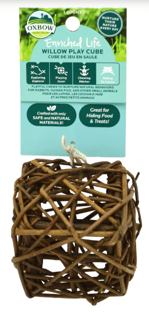 Oxbow Willow Play Cube Small Pet Treat