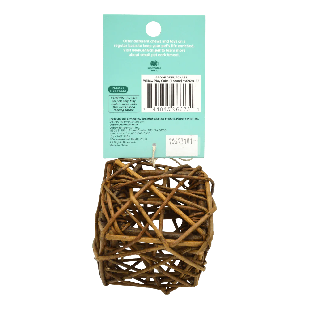 Oxbow Willow Play Cube Small Pet Treat - Image 2